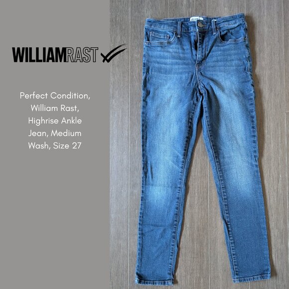 William Rast, Highrise Ankle Jean, Medium Wash, Size 27, Perfect condition - Picture 1 of 8